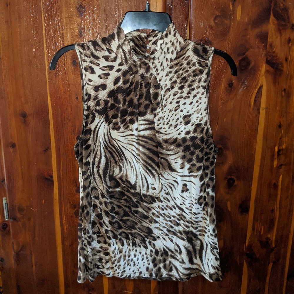 Animal Print Sleeveless Top